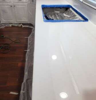 Epoxy Over Tile Kitchen Countertops – Before And After