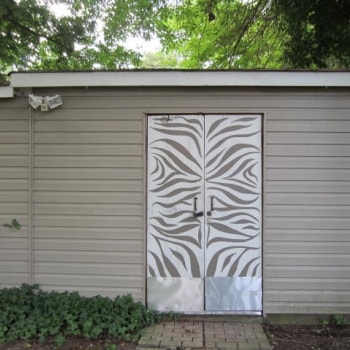 Zebra Patterned Shed Doors