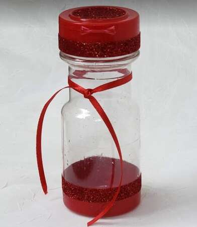 Spice Jar Red Glitter